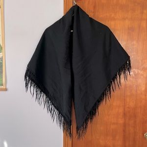 Black wool scarf
